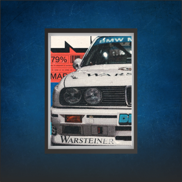 BMW White Banner Poster